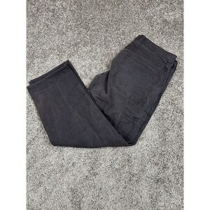 Madewell Pants Mens 34x30 Black Relaxed‎ Straight Workwear Double Knee Cotton